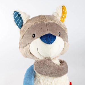 Patchwork Raccoon Plush Toy